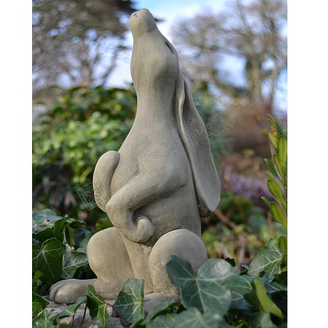 Jasper the Moon Gazing Hare Stone Garden Ornament